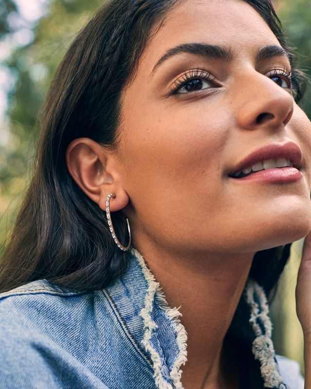 Kendra Scott Veronica Hoop Earrings in Silver Bethesda Row